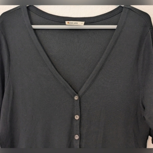 Marine Layer Lexi Ribbed Button Top - Picture 4 of 7